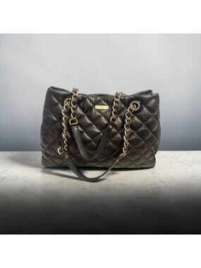 Kate Spade Gold Coast Maryanne Tote Black Quilted Leather 2-handle Shoulder Bag